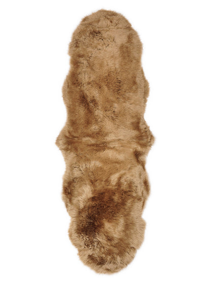 Tapis en peau de mouton de Nouvelle-Zélande double, Camel