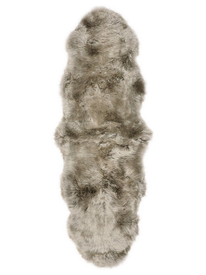 Tapis en peau de mouton de Nouvelle-Zélande double, Gris clair