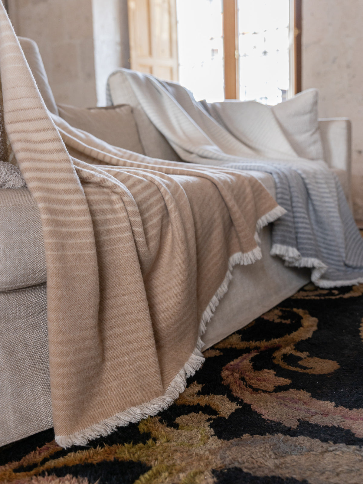 Plaid « Dune » en alpaga royal