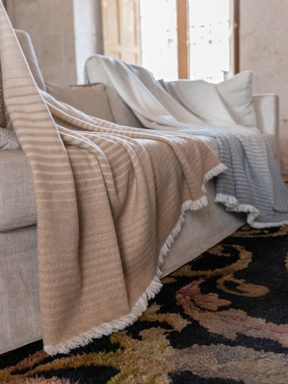 Plaid « Dune » en alpaga royal