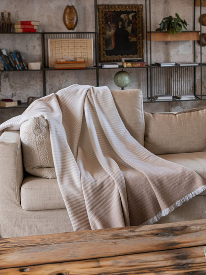 Plaid « Dune » en alpaga royal