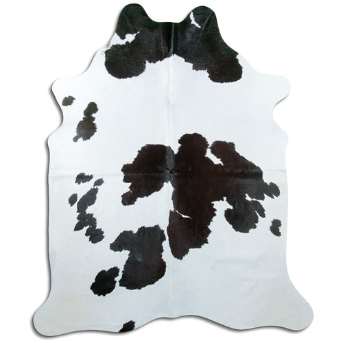 Peau de vache noire et blanche XXL