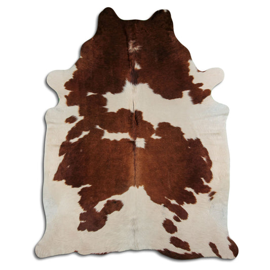 Peau de vache marron et blanche XXXL