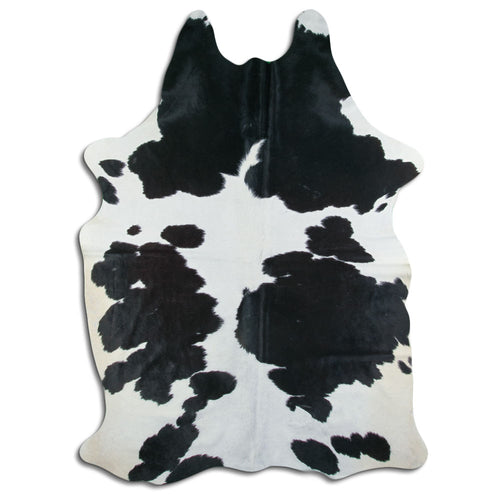 Peau de vache noire et blanche XXL