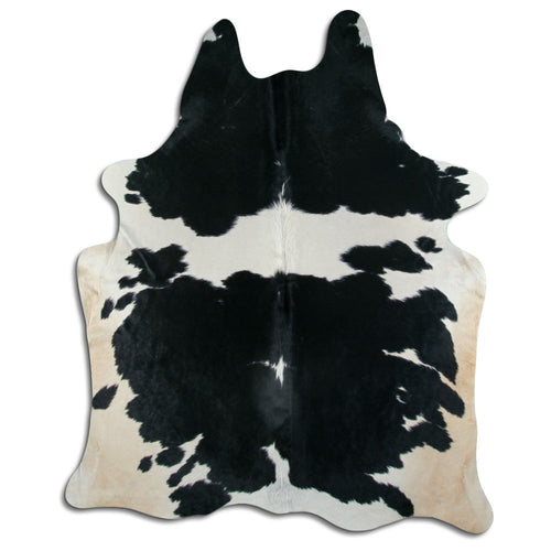 Peau de vache noire et blanche XXL