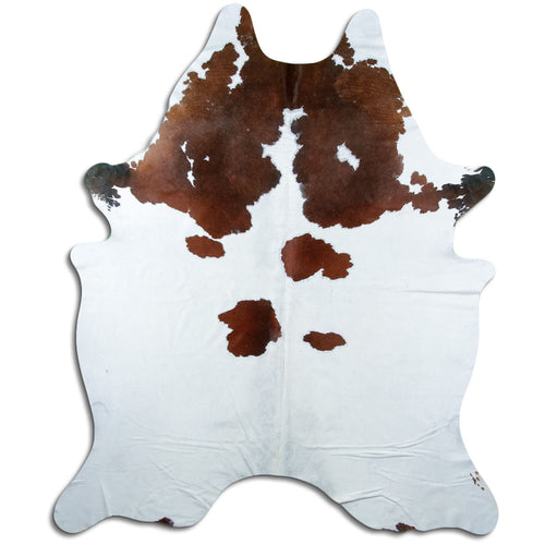Peau de vache marron et blanche XXL
