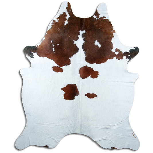 Peau de vache marron et blanche XXL