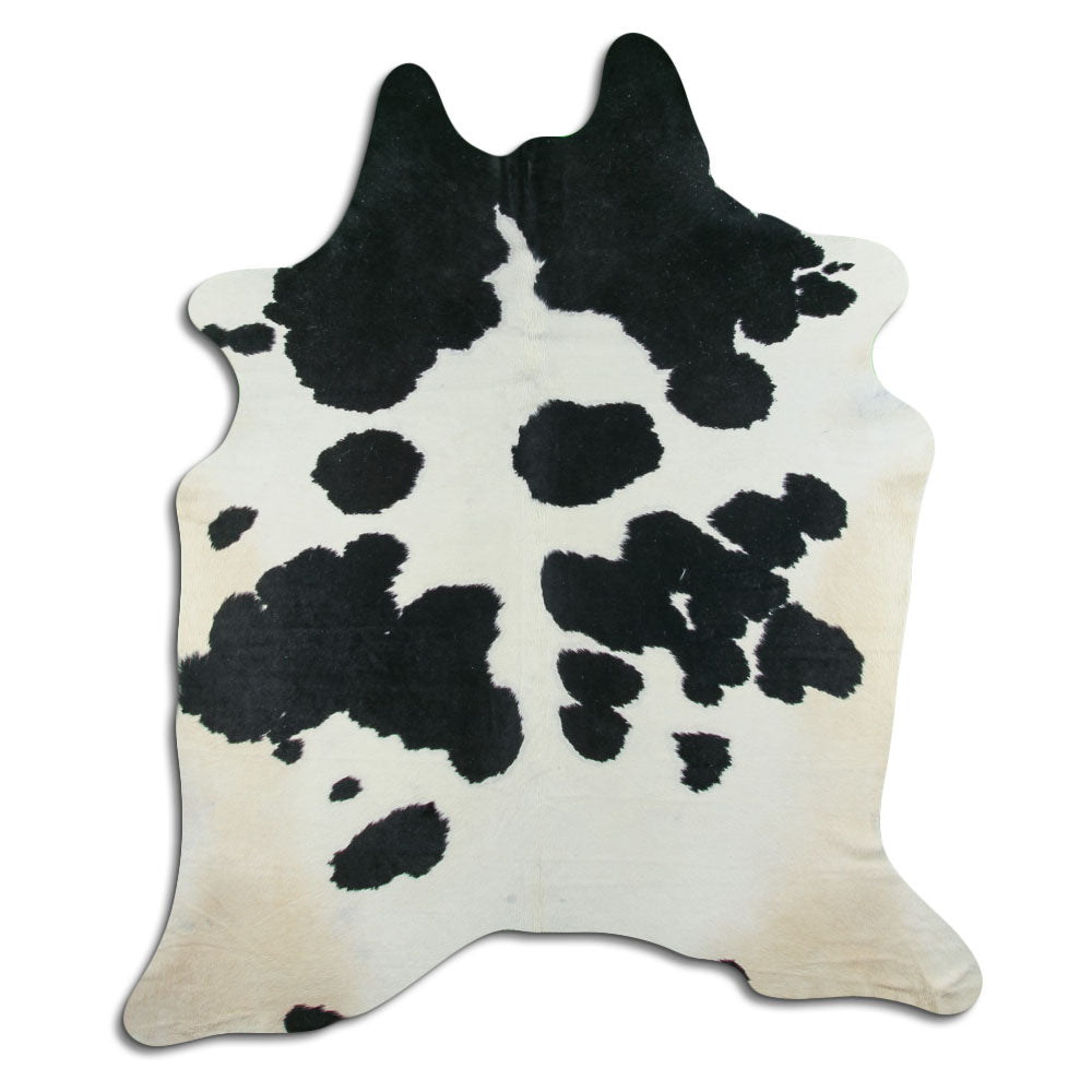 Peau de vache noire et blanche XXL