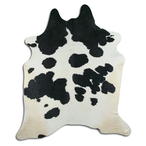 Peau de vache noire et blanche XXL