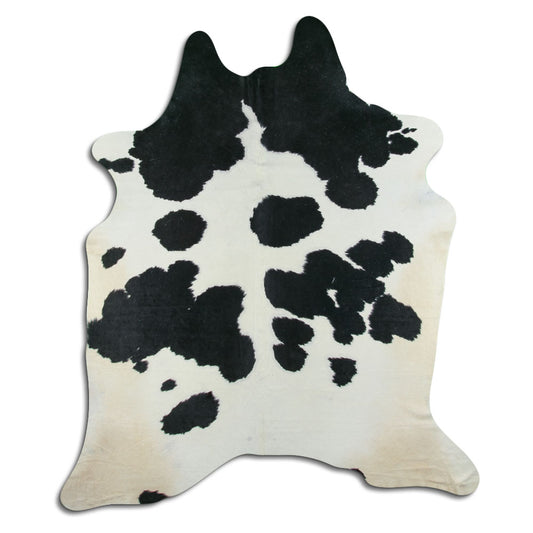 Peau de vache noire et blanche XXL