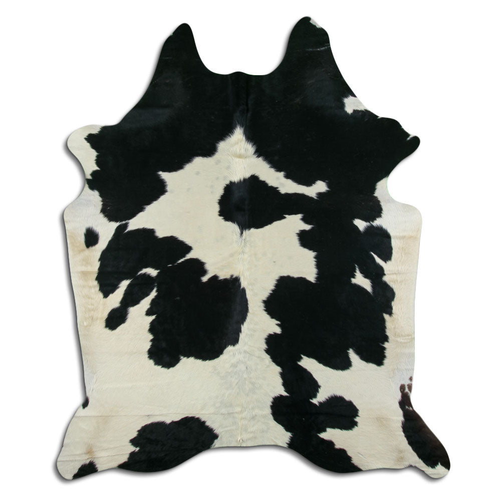 Peau de vache noire et blanche XXL