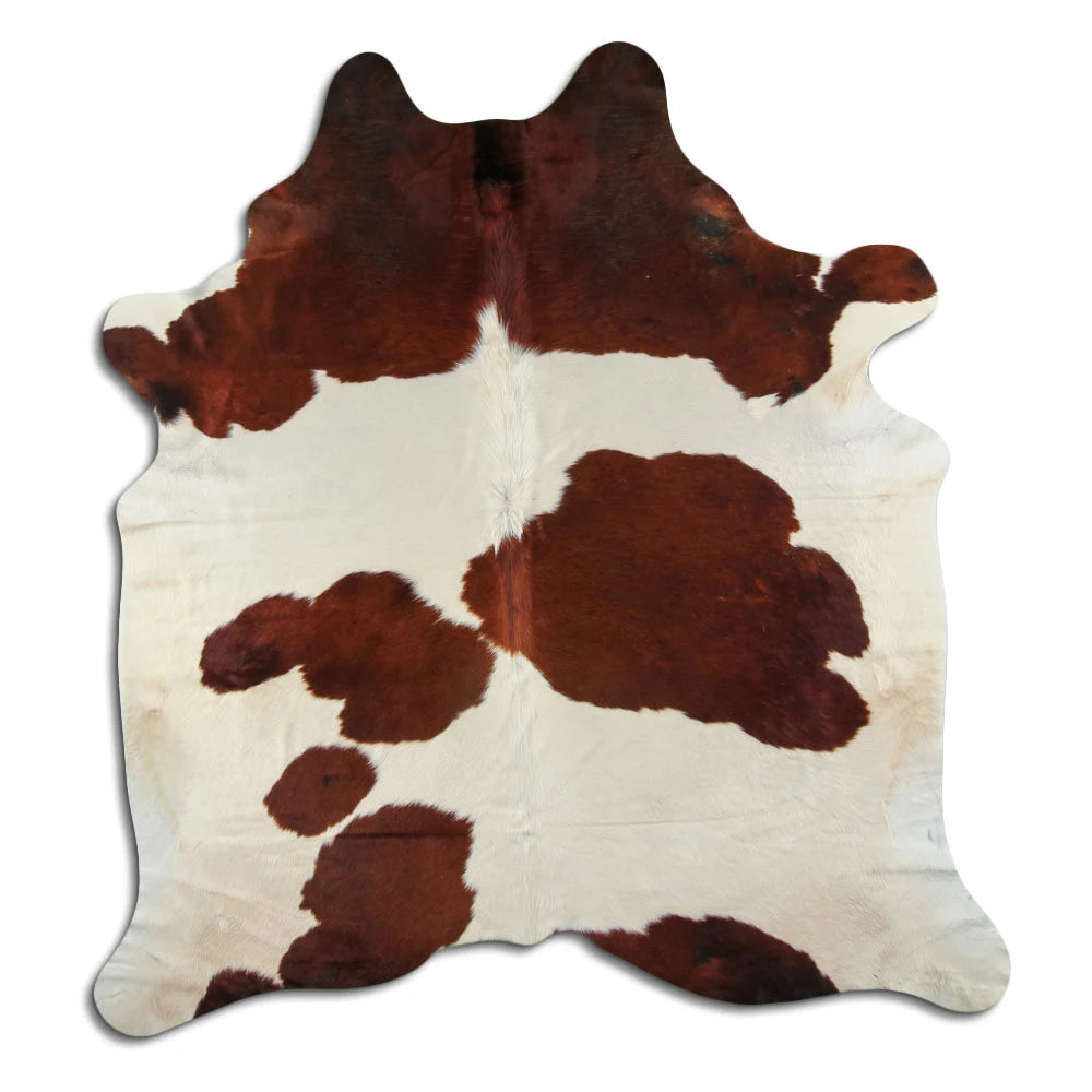 Peau de vache marron et blanche XXL