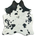 Peau de vache noire et blanche XL