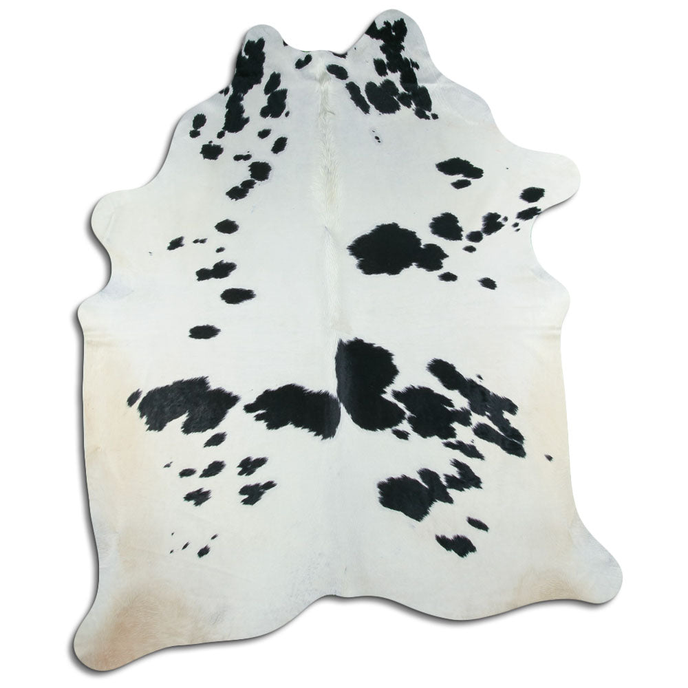 Peau de vache noire et blanche XXL