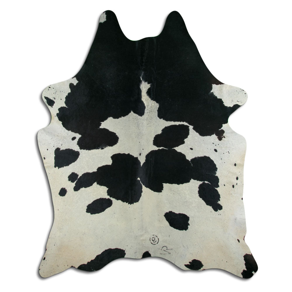 Peau de vache noire et blanche XXL