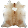 Peau de vache marron et blanche L