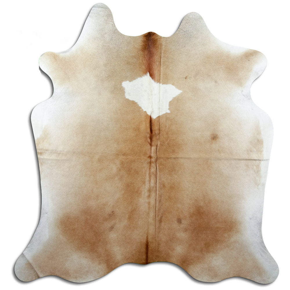 Peau de vache marron et blanche L