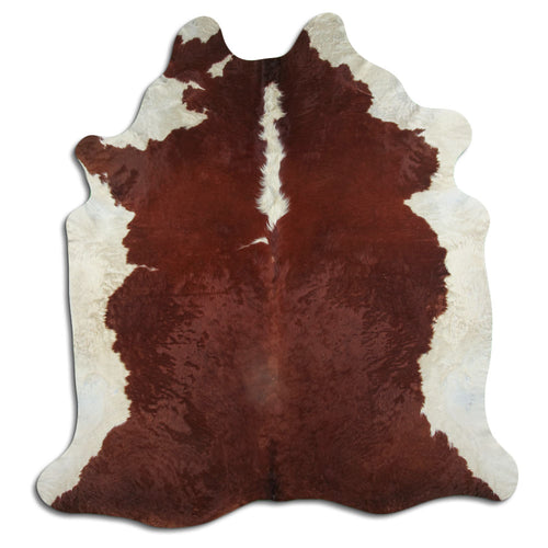 Peau de vache marron et blanche XXL