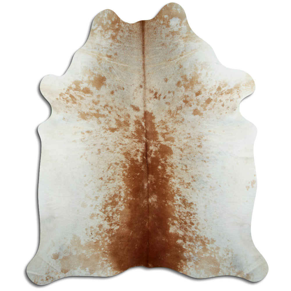 Peau de vache marron et blanche XL
