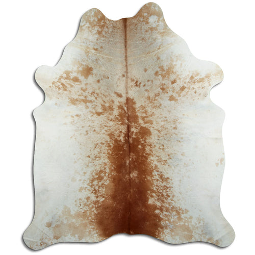 Peau de vache marron et blanche XL