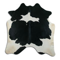 Peau de vache noire et blanche XL