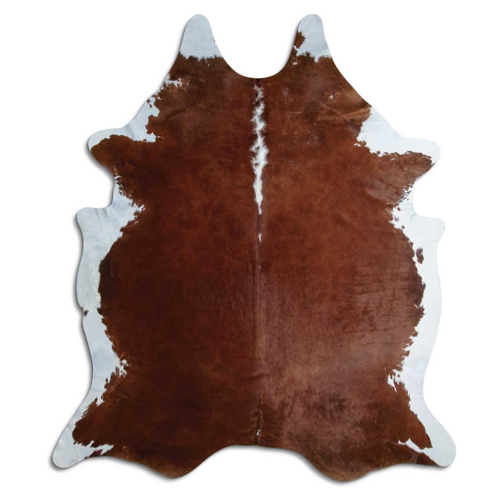 Peau de vache marron et blanche XXL