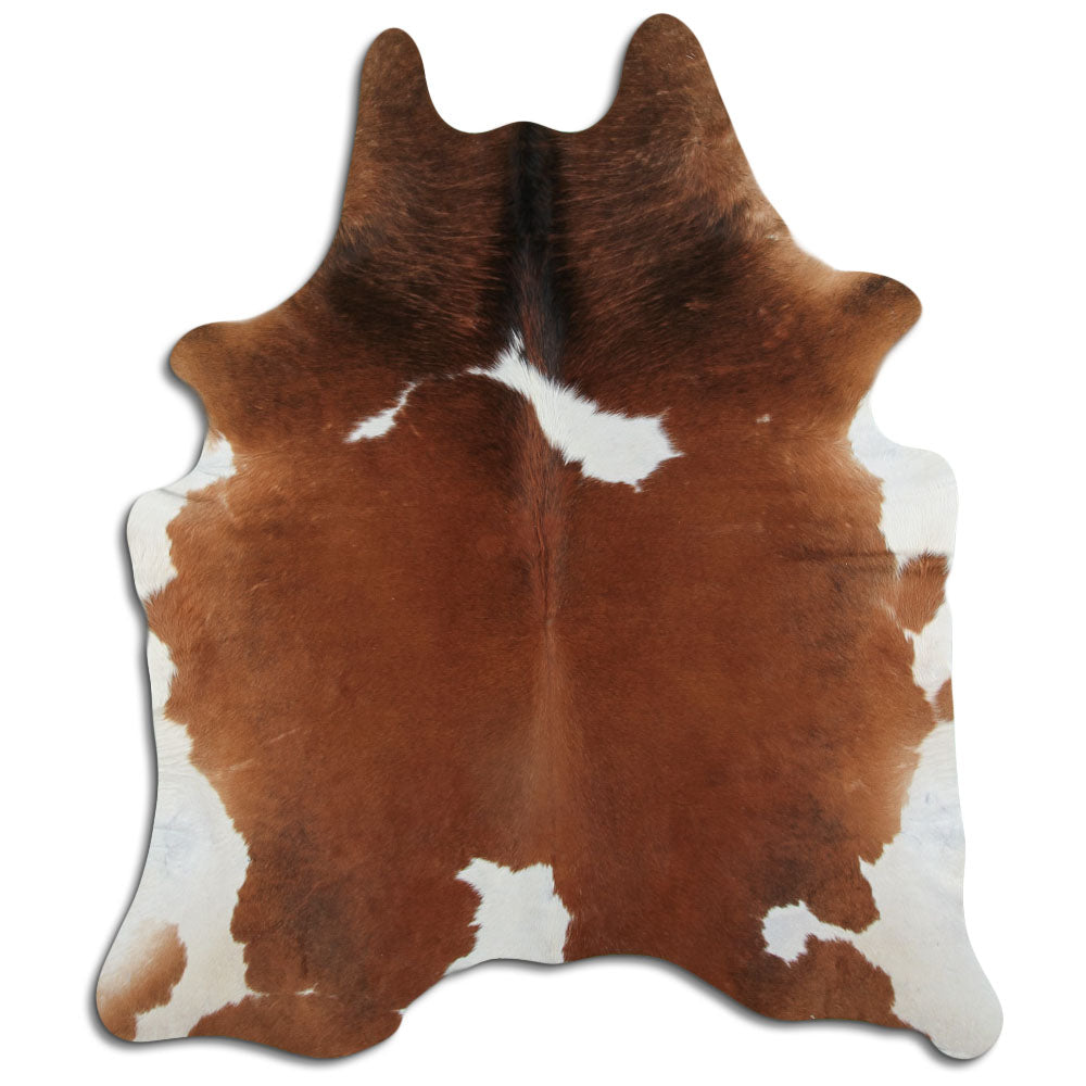 Peau de vache marron et blanche XXL