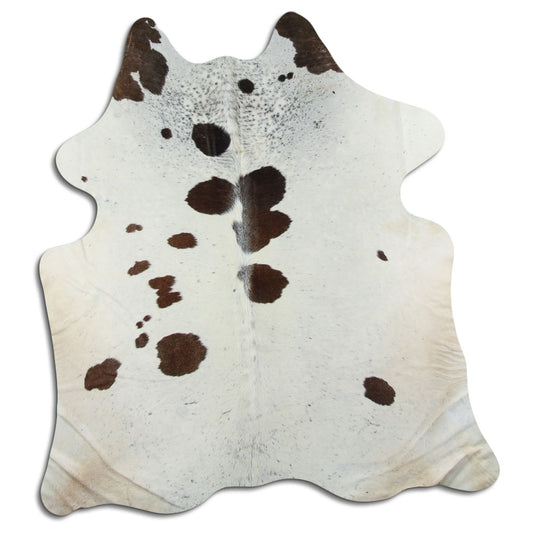 Peau de vache marron et blanche L