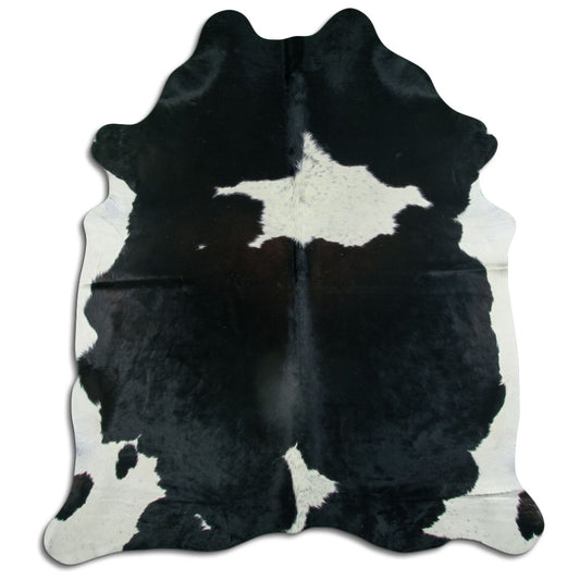 Peau de vache noire et blanche XXL
