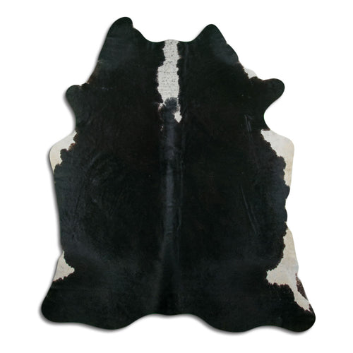 Peau de vache noire et blanche L