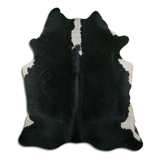 Peau de vache noire et blanche L