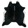 Peau de vache noire et blanche XL
