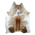 Peau de vache marron et blanche XL