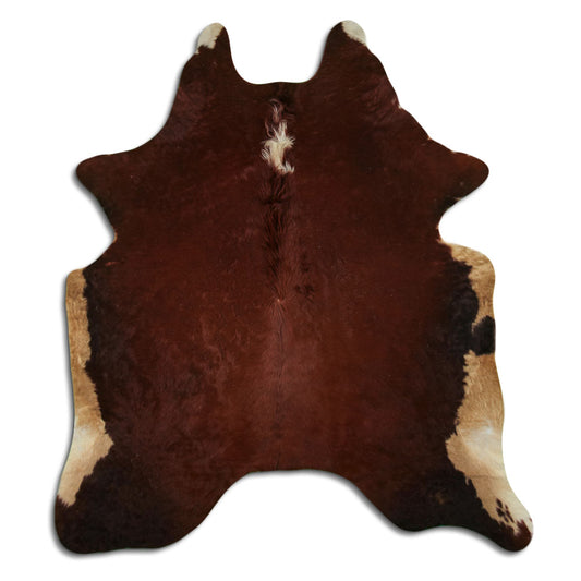 Peau de vache marron et blanche XXL