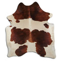 Peau de vache marron et blanche L