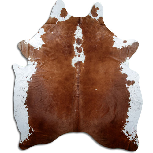 Peau de vache marron et blanche XXXL