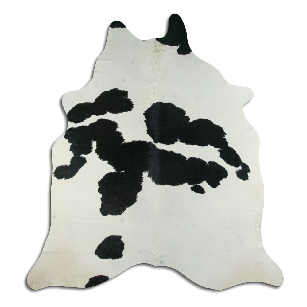 Peau de vache noire et blanche XXL