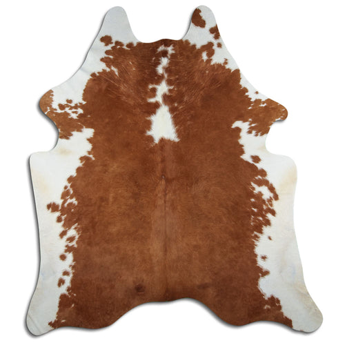 Peau de vache marron et blanche XXL