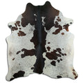 Peau de vache marron et blanche XL