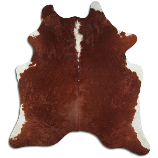 Peau de vache marron et blanche XL