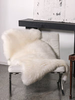 Peau de mouton scandinave blanche