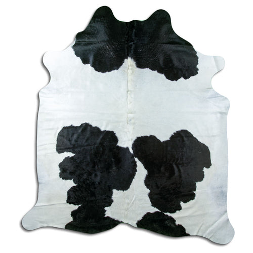 Peau de vache noire et blanche XXL