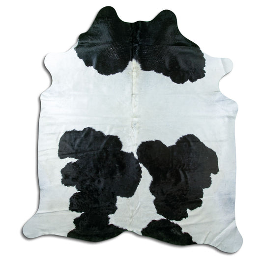 Peau de vache noire et blanche XXL