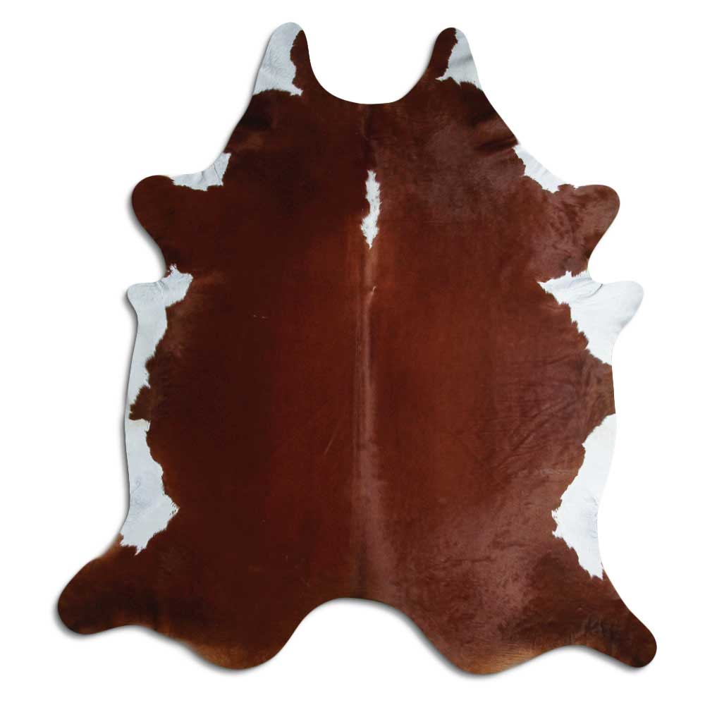 Peau de vache marron et blanche XXL