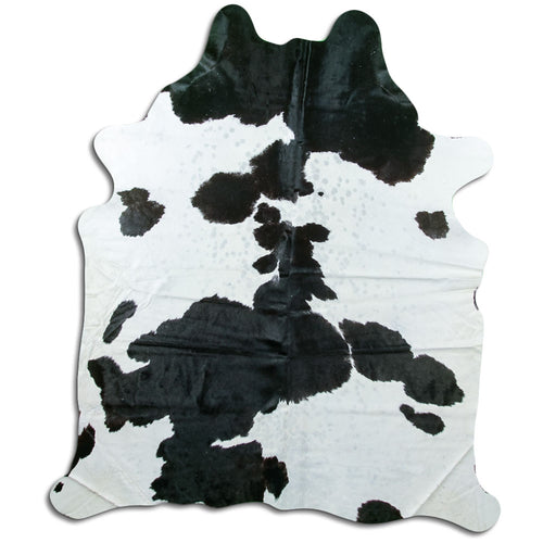 Peau de vache noire et blanche L