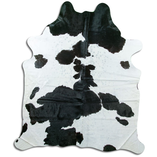 Peau de vache noire et blanche L