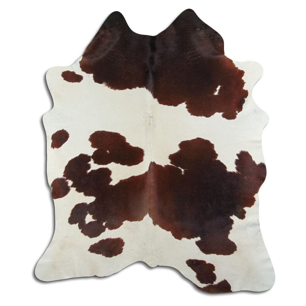 Peau de vache marron et blanche XL