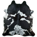 Peau de vache noire et blanche XXL