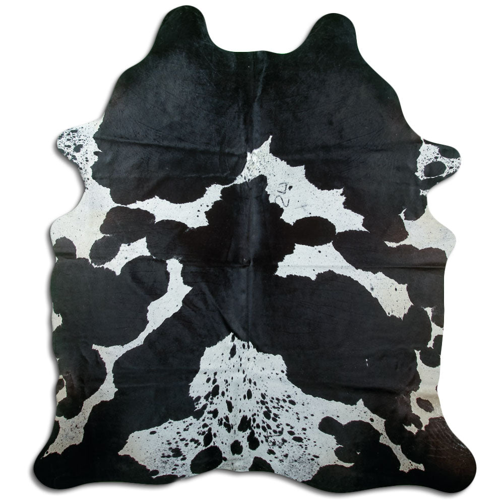 Peau de vache noire et blanche XXL
