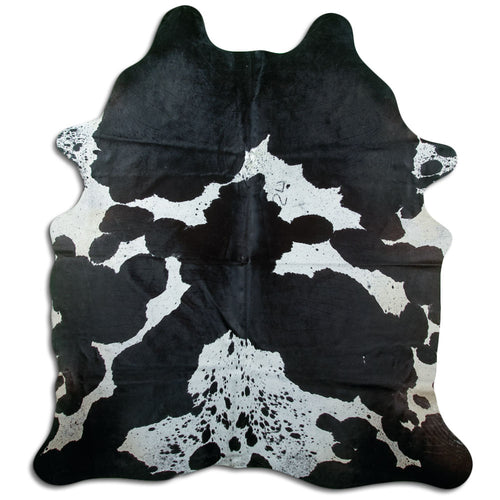 Peau de vache noire et blanche XXL